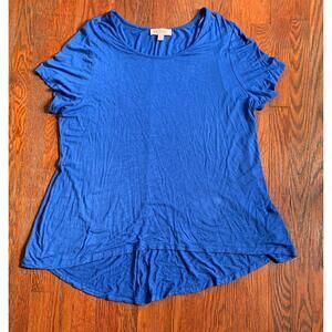 PHILOSOPHY PULLOVER Short Sleeved Casual Shirt Women’s size XXL 2X Royal Blue
